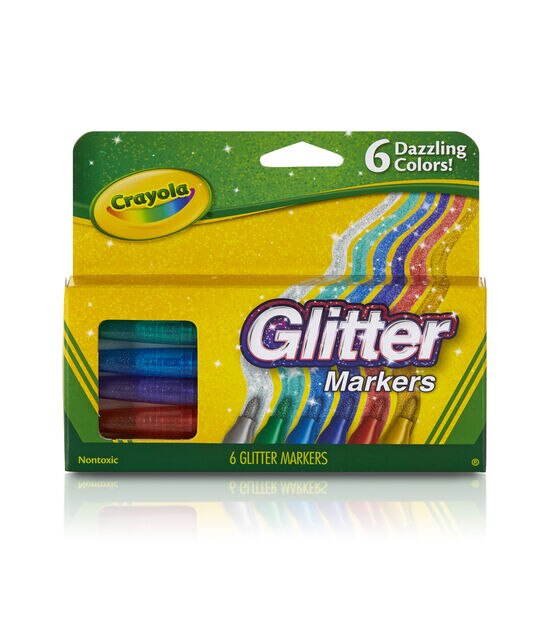 Crayola 6" Dazzling Glitter Markers 6ct