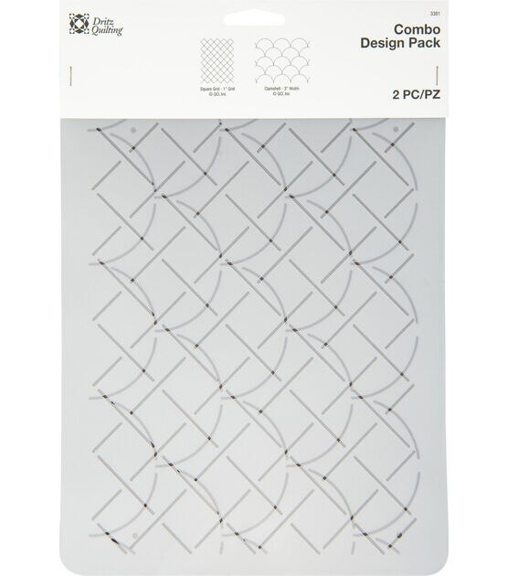 Dritz Quilting Square Grid/Clamshell Stencil Combo