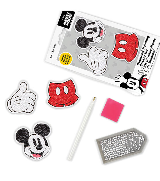 Camelot Dotz 3" Disney Mickey Icons Diamond Painting Sticker Kit 6ct, , hi-res, image 3