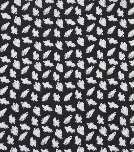 Glow in the Dark Mini Ghosts Halloween Cotton Fabric, , hi-res, image 2