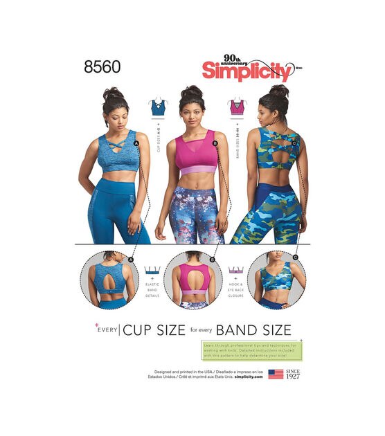 Misses' Knit Sports Bras Simplicity Sewing Pattern 8560 -  Canada