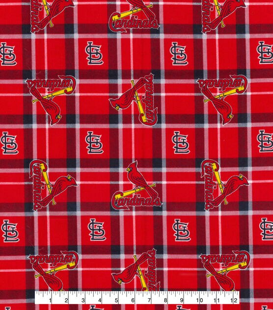 Fabric Traditions St. Louis Cardinals Flannel Fabric Plaid, , hi-res, image 2