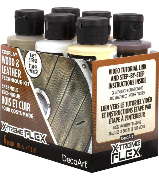 Decoart X Treme Flex Tech Kit Acrylic Wood Leather 4oz