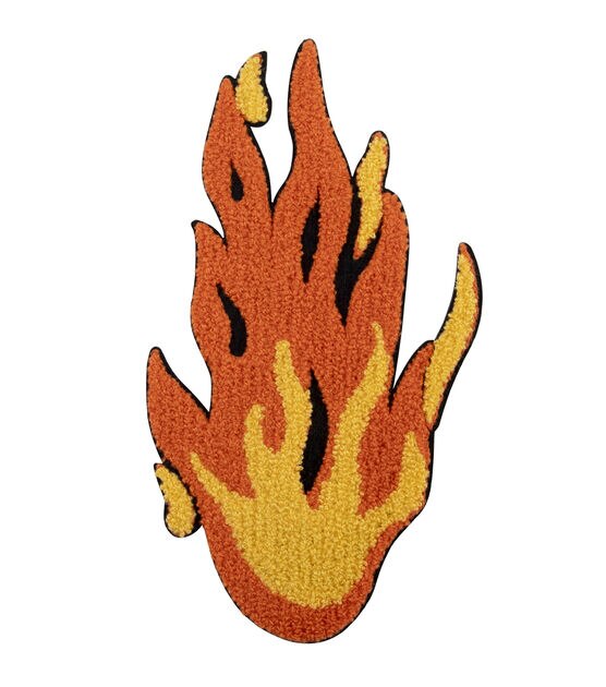 4" x 7.5" Flame Iron On Patch by hildie & jo, , hi-res, image 2