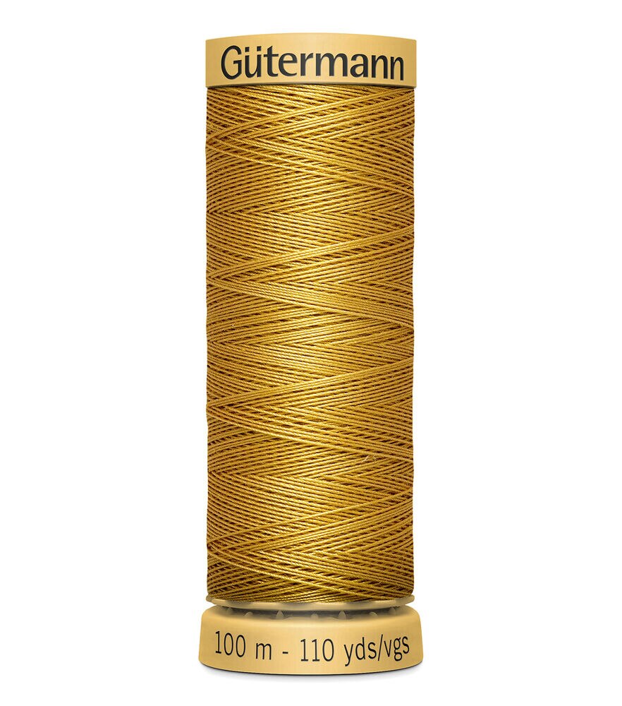 Gutermann Natural Cotton Thread 110 Yards, 1680 Dark Yellow, swatch