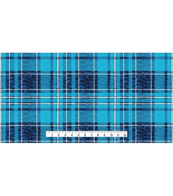 Designer Deadstock Yarn Dyed Single Brushed Flannel Glendora Blue Chec – LA  Finch Fabrics