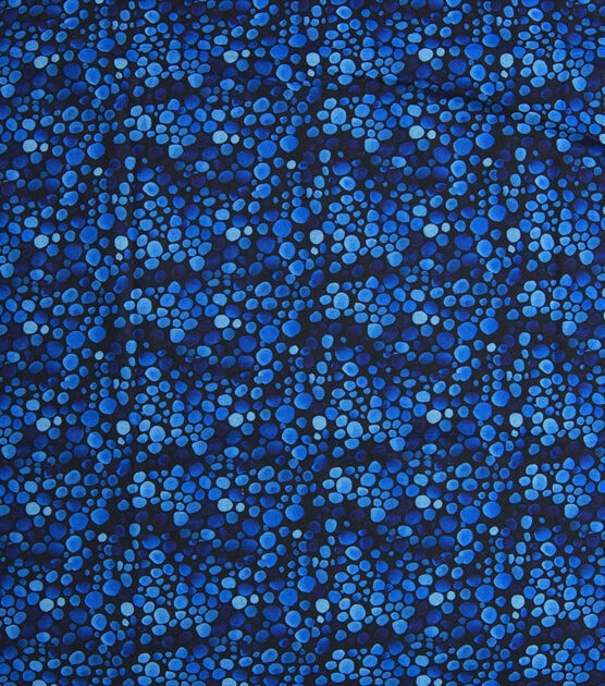 Dark Blue Tonal Packed Dots Quilt Cotton Fabric by Keepsake Calico
