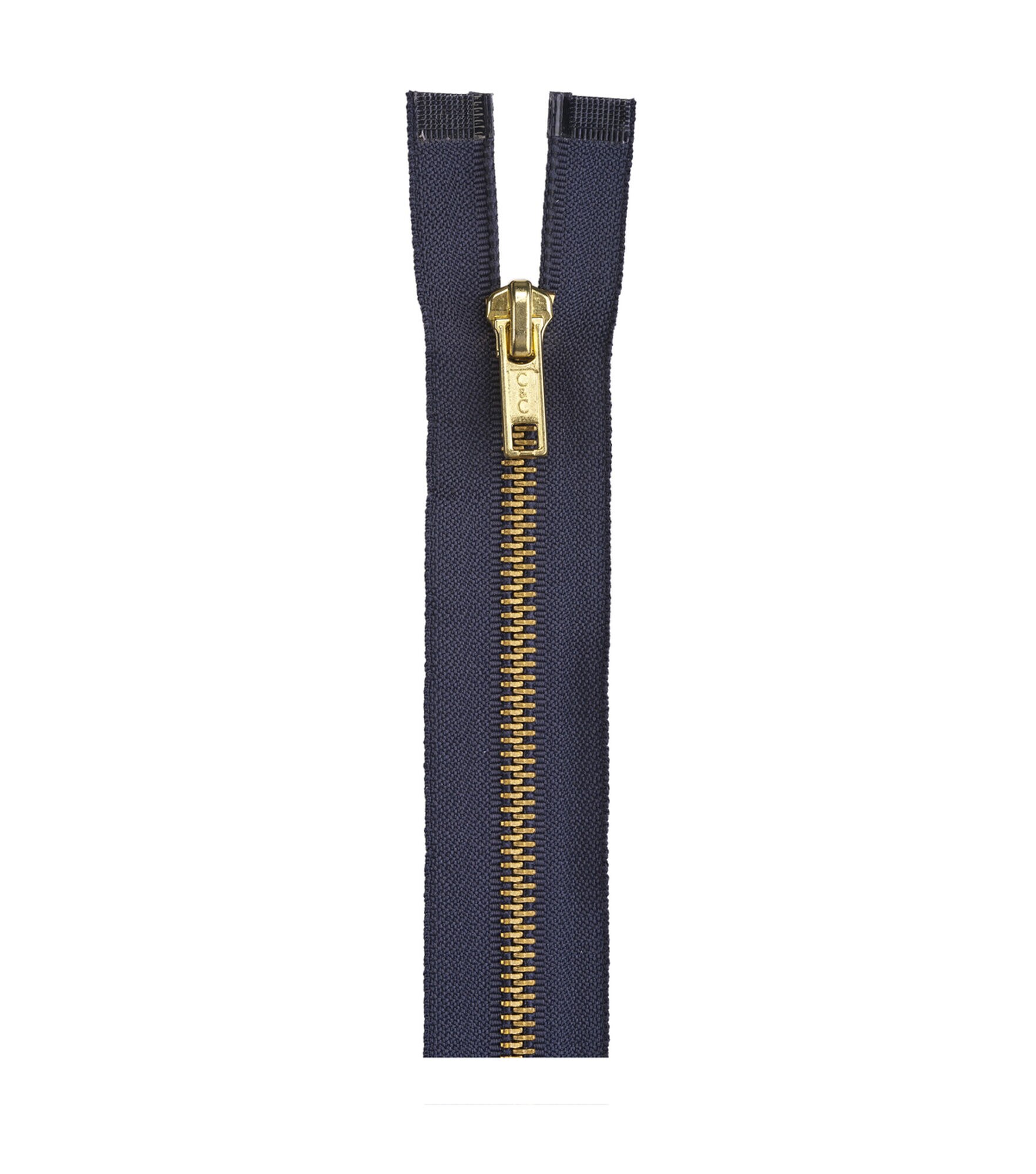 Coats & Clark Heavyweight Metal Separating Zippers 24", Navy, hi-res