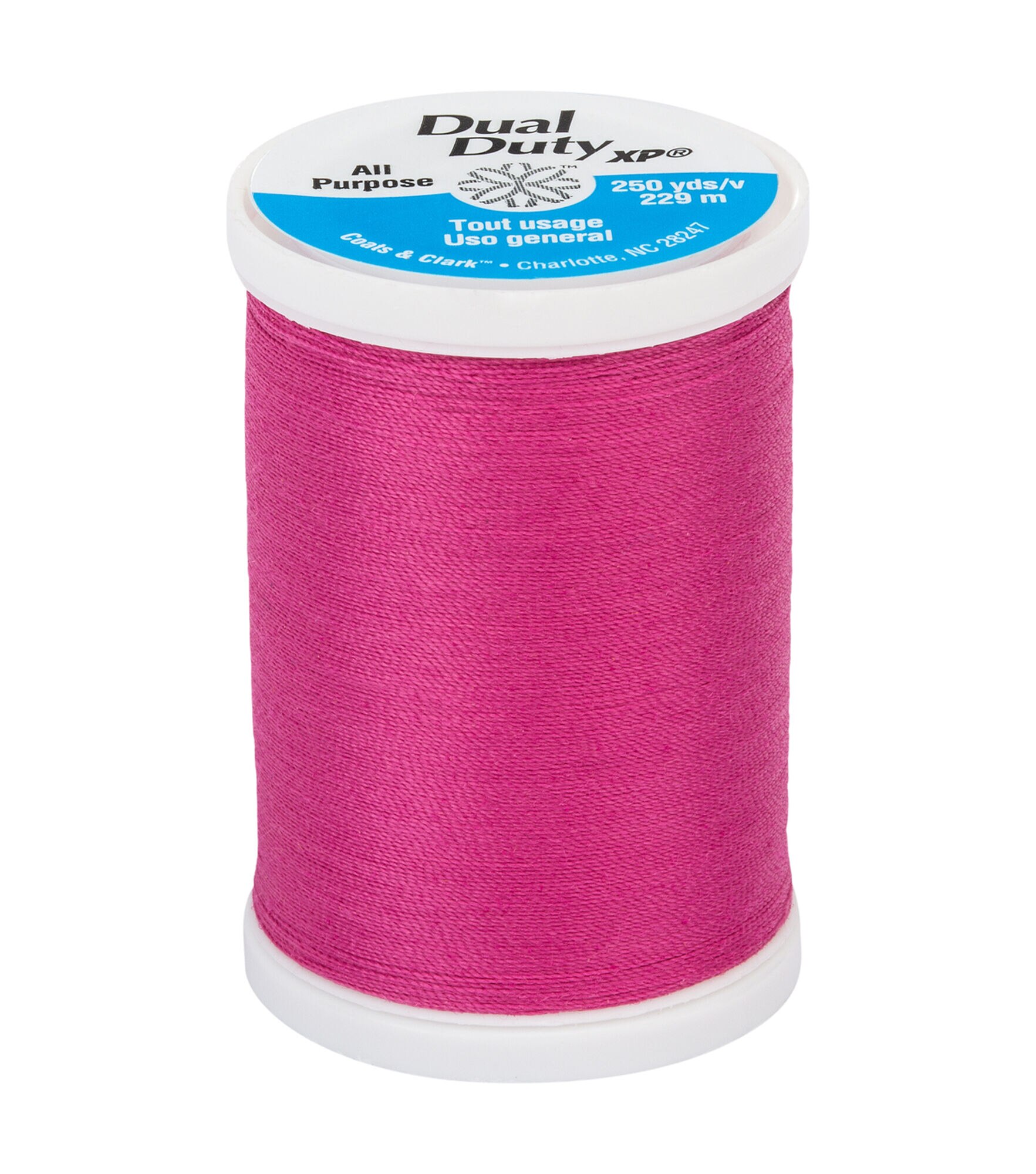 Coats & Clark Dual Duty XP General Purpose Thread 250yds, #3050dd Magenta, hi-res