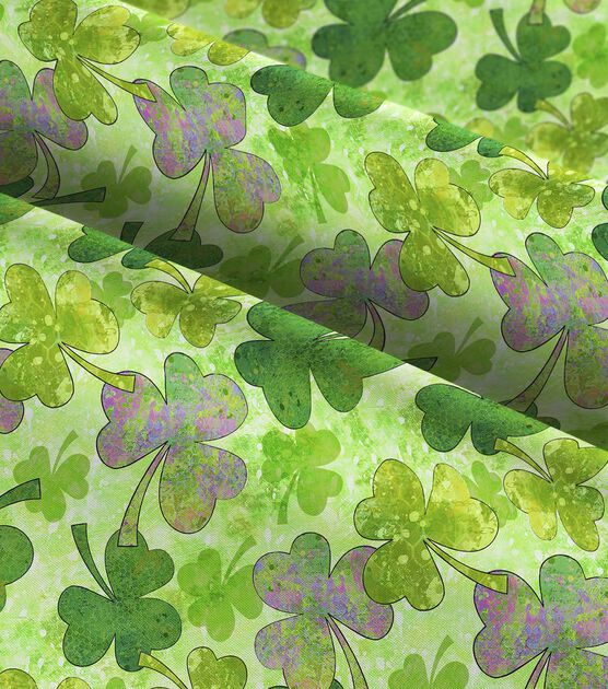 Susan Winget Green Shades of Clover St. Patrick's Day Cotton Fabric, , hi-res, image 3
