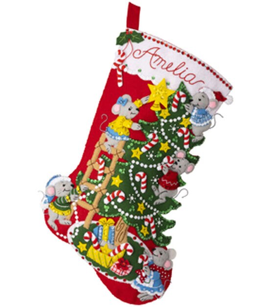 Bucilla 18 Merry Christmouse Felt Stocking Kit