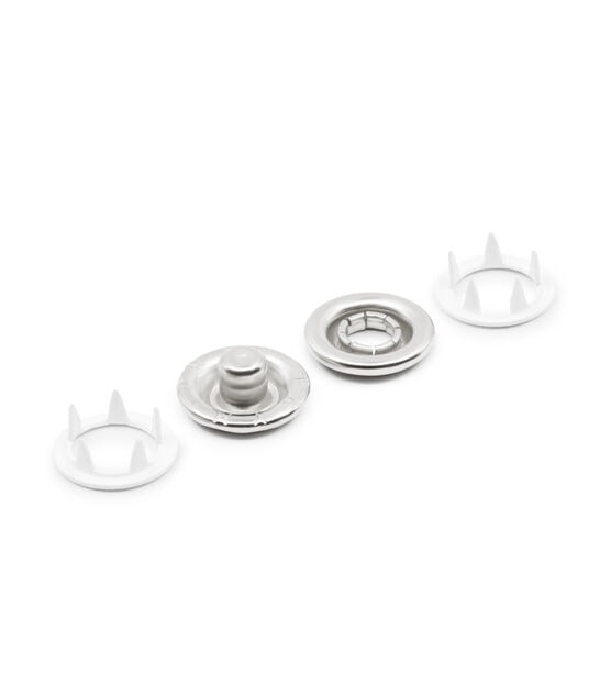 Dritz 3/8" Snap Fasteners, 7 Sets, Nickel, , hi-res, image 2