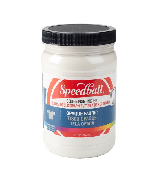 Speedball 32oz Pearly White Opaque Fabric Screen Printing Ink Jar