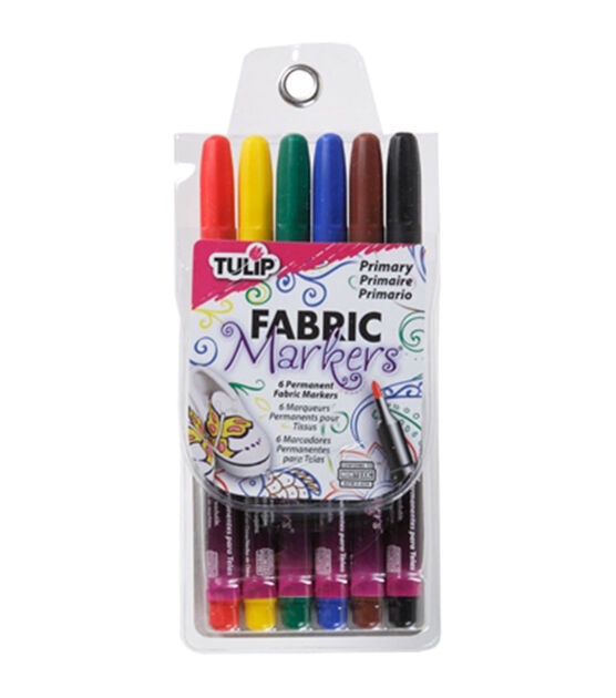 Tulip 6 pk Primary Fabric Markers