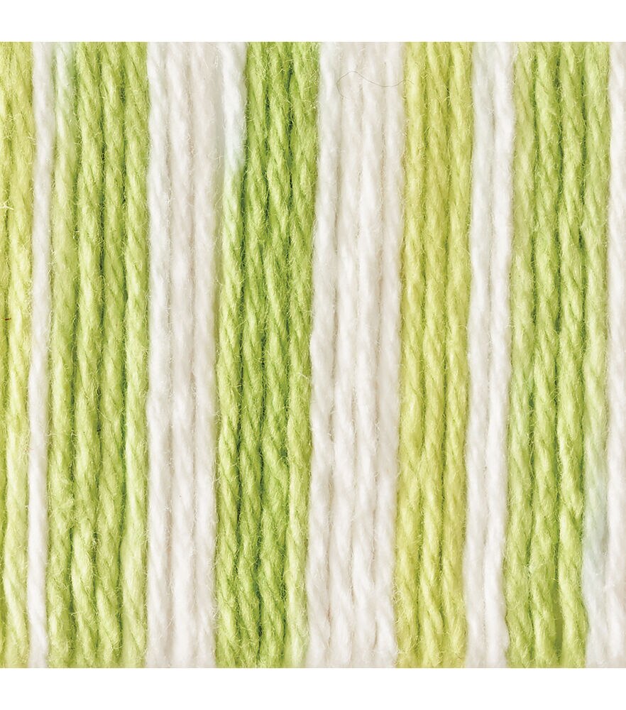 Lily Sugar'n Cream Cone 674yds Worsted Cotton Yarn, Key Lime Pie, swatch, image 6