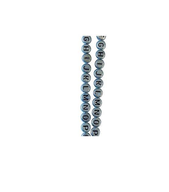 7mm Alphabet Silver Plated Strung Beads by hildie & jo, , hi-res, image 2