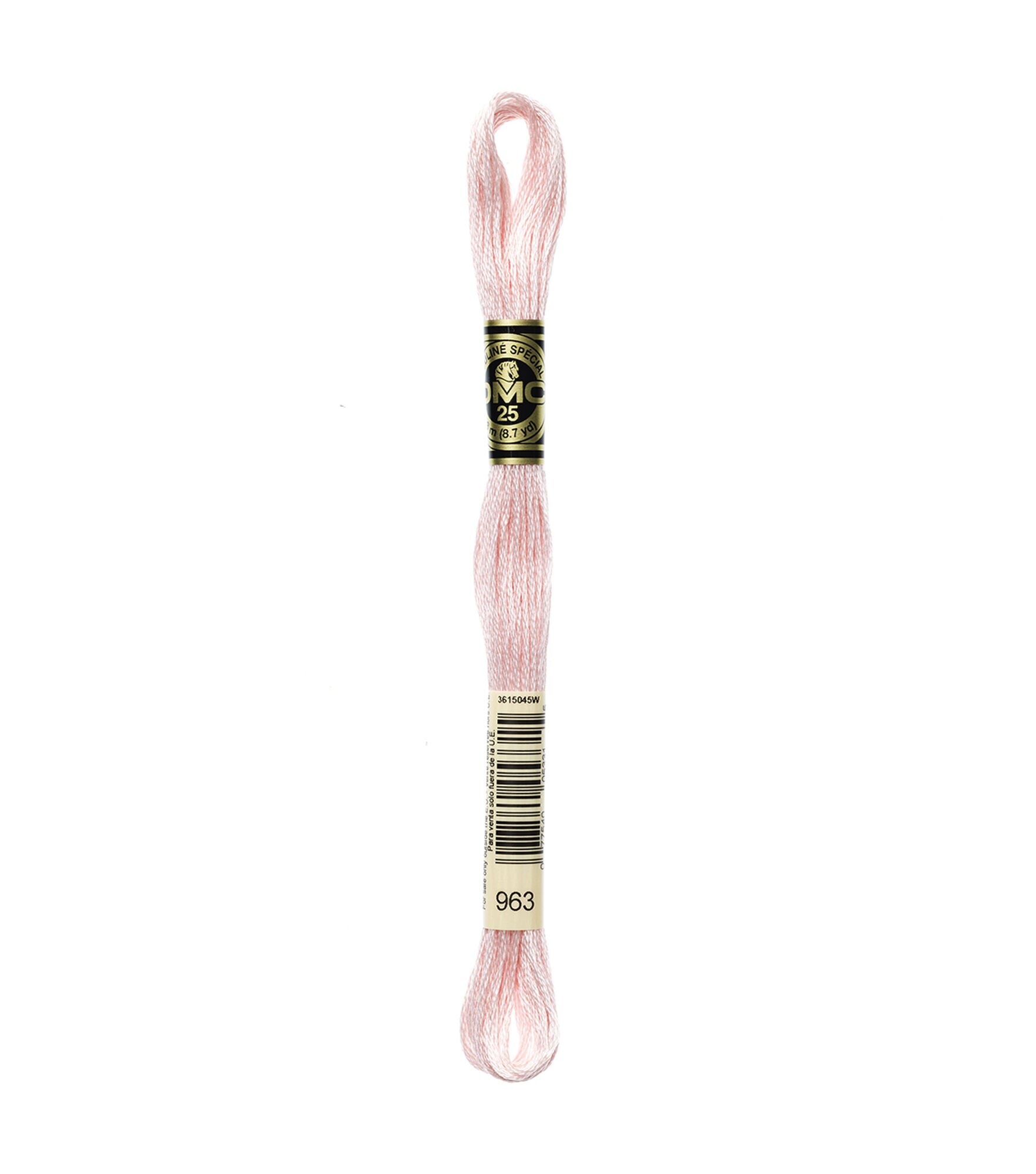 DMC 8.7yd Pink 6 Strand Cotton Embroidery Floss, 963 Light Dusty Rose, hi-res