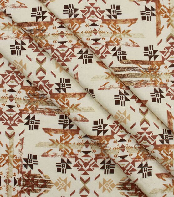 Neutral Aztec Super Snuggle Flannel Fabric, , hi-res, image 2