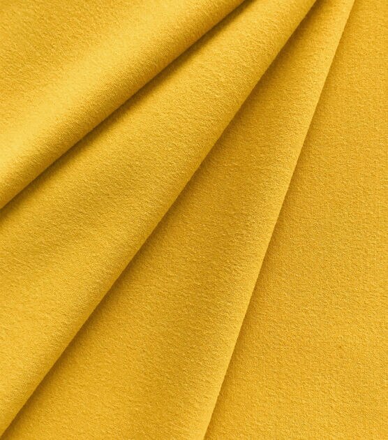 Mineral Yellow Double Brush Jersey Knit Fabric, , hi-res, image 2