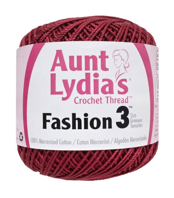 Aunt Lydia's Fashion Crochet Thread Size 3 12/Pk-Bridal White
