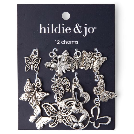 9ct Silver Flower Charms by hildie & jo