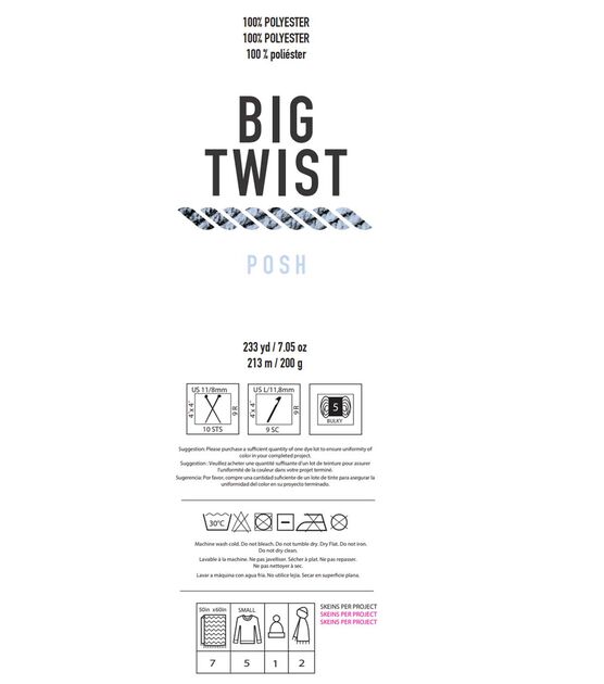 Posh 233yds Bulky Polyester Yarn by Big Twist, , hi-res, image 2