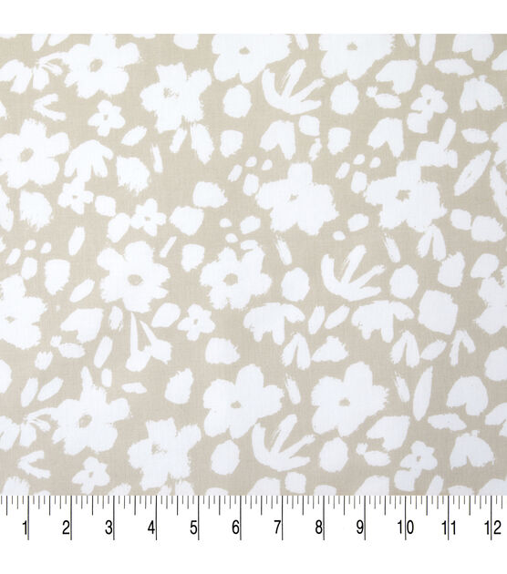 Painted Flowers Birch Organic Cotton Fabric, , hi-res, image 3