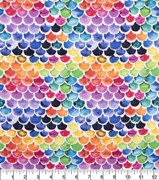 Bright Scales Quilt Cotton Fabric by Keepsake Calico, , hi-res, image 2
