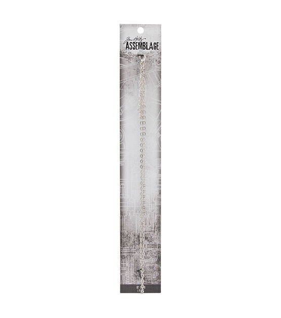 Tim Holtz Assemblage 18" Silver Delicate Link Chain