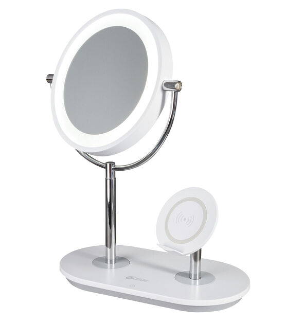 OttLite 16" LED Makeup Mirror With USB & Wireless Charging Stand, , hi-res, image 3