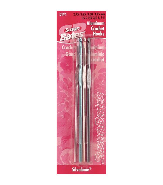 4 Crochet Hooks Needles Aluminum Size 5 mm and 3 mm In a Pack - NEW
