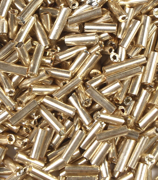 6mm Gold Glass Bugle Beads by hildie & jo, , hi-res, image 3