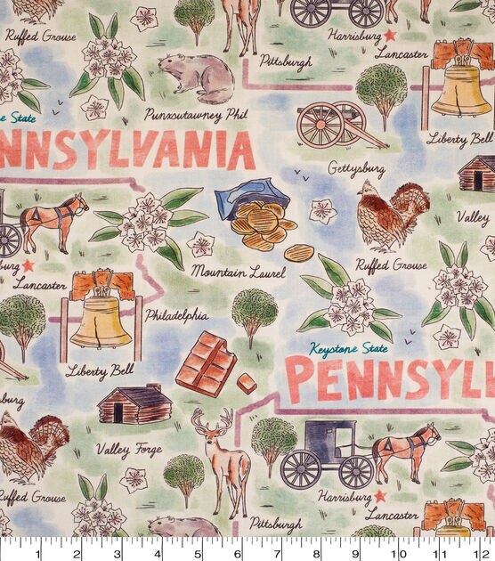 Pennsylvania Cotton Fabric State Pride