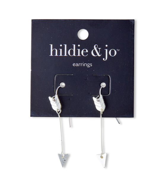 Silver Arrow Dangle Earrings by hildie & jo