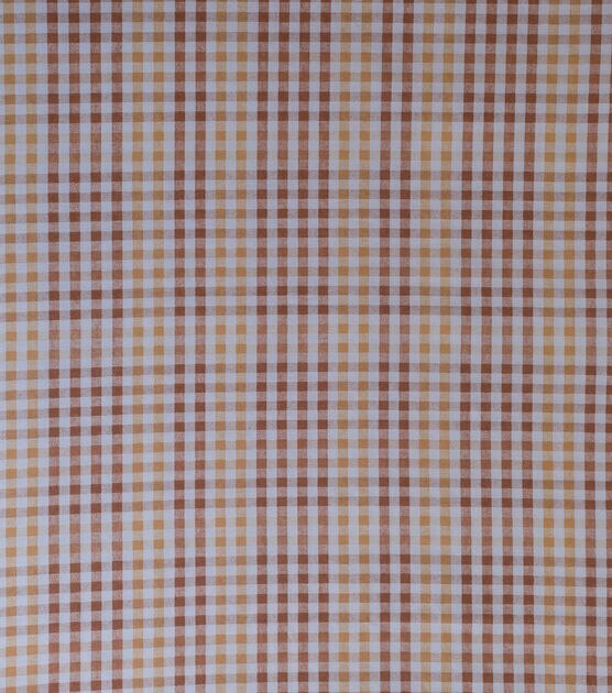 Orange & Yellow Harvest Plaid Harvest Cotton Fabric, , hi-res, image 2