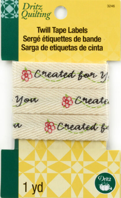 Dritz Twill Tape Labels Created For You