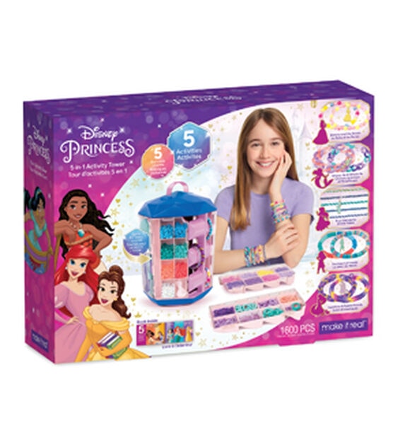 Make It Real 1600pc Disney 5 in 1 Jewelry Activity Tower