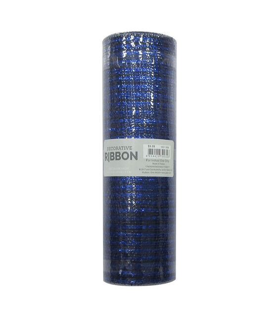 10" x 30' Metallic Navy Deco Mesh by Place & Time