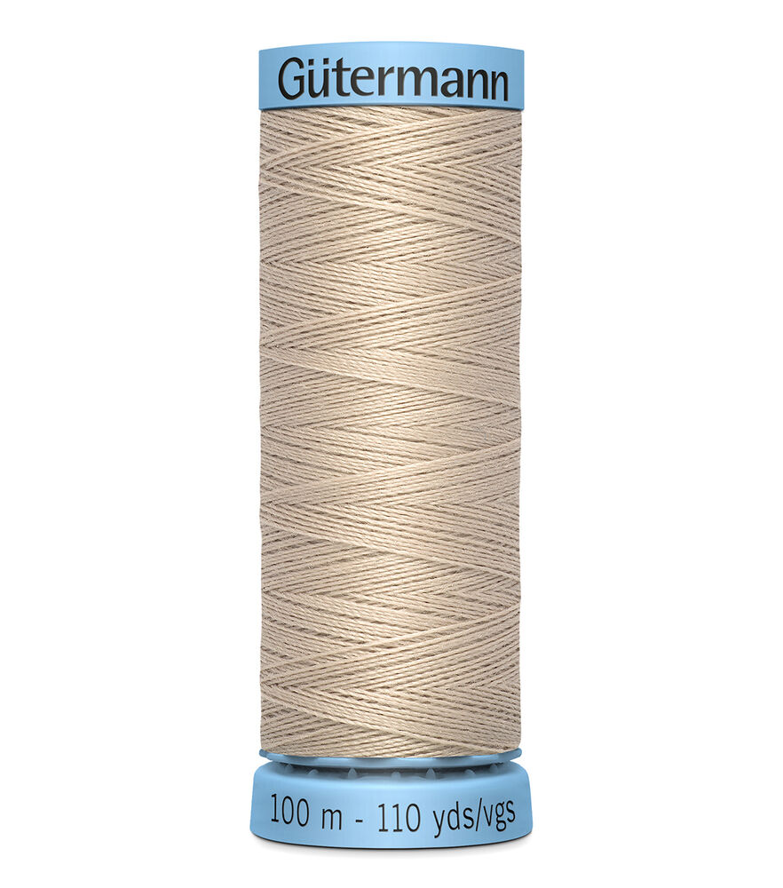 Gutermann 110yd 30wt Silk Thread, 722 Sand, swatch