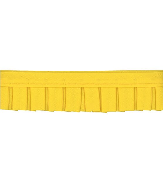 Simplicity Box Pleated Trim 1.38'' Canary, , hi-res, image 2