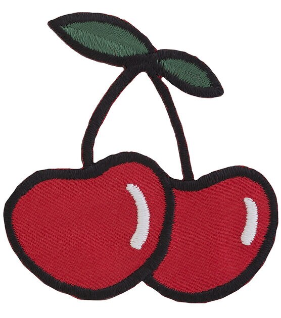 Simplicity Embroidered Cherry Iron On Patch, , hi-res, image 2