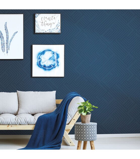 RoomMates Wallpaper Blue Perplexing, , hi-res, image 2