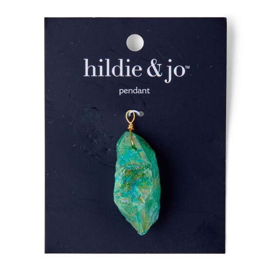 Green Aurora Borealis Stone Pendant by hildie & jo