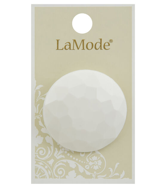 La Mode 1 1/2" White Shank Button