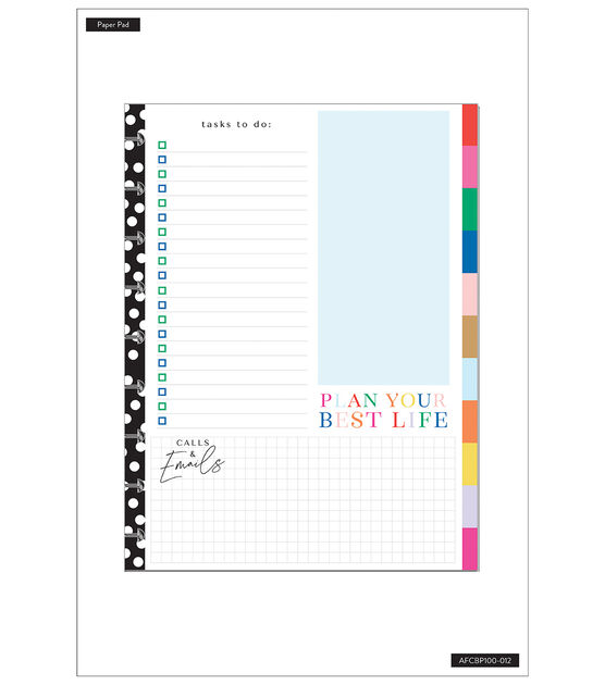 Happy Planner Classic 100 Sheet Bold and Bright Block Pad, , hi-res, image 2