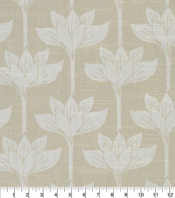 Novogratz Multi Purpose Long Stem Lotus Floral Winter Fabric Swatch