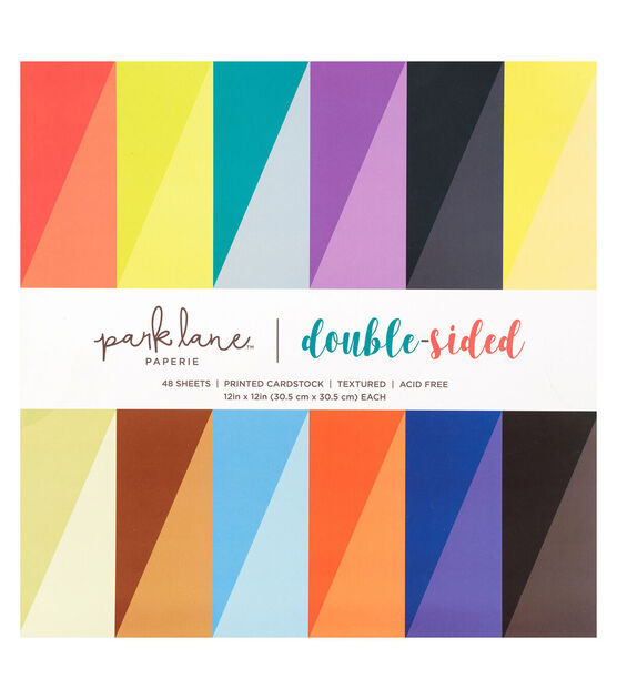 48 Sheet 12" x 12" Double Sided Cardstock Paper Pack by Park Lane