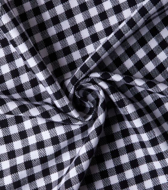 Eddie Bauer Black Gingham Check Yarn Dyed Cotton Fabric, , hi-res, image 4