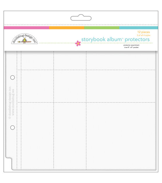 Doodlebug 8in x 8in Storybook Album Page Protectors