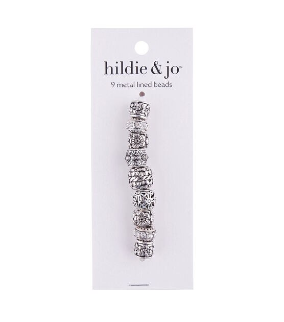 15mm Antique Silver Metal Lined Beads 9ct by hildie & jo